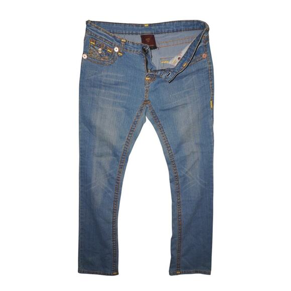 True Religion Billy Super T Jeans Men’s Size 38 Straight Leg Flap Pockets - Picture 1 of 9